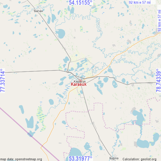 Karasuk on map
