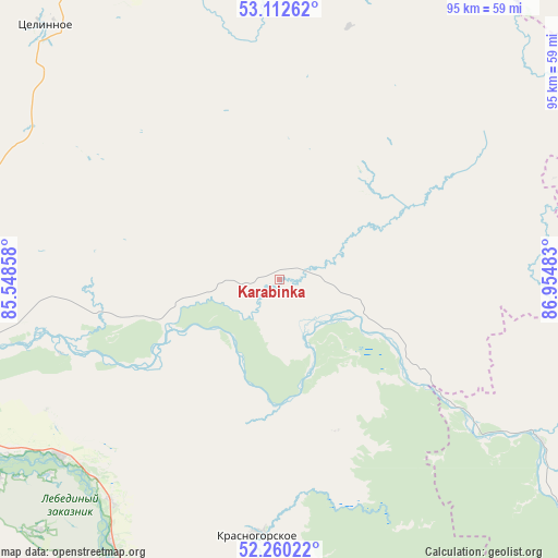 Karabinka on map