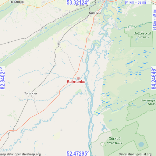 Kalmanka on map