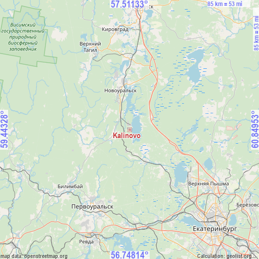 Kalinovo on map