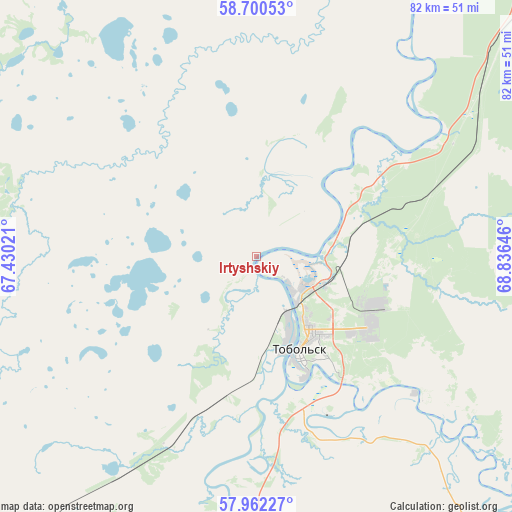 Irtyshskiy on map