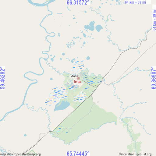 Inta on map
