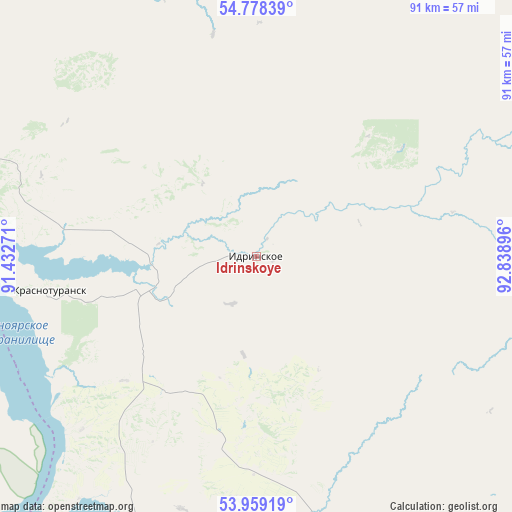 Idrinskoye on map