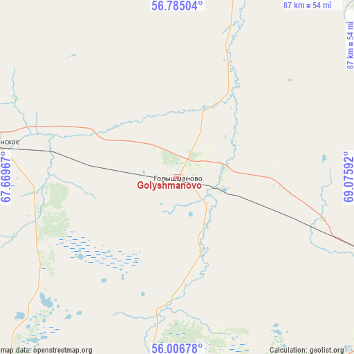 Golyshmanovo on map