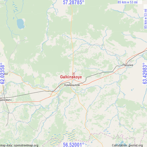 Galkinskoye on map
