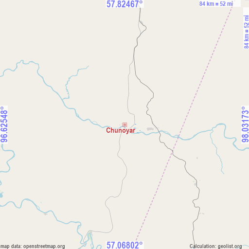 Chunoyar on map