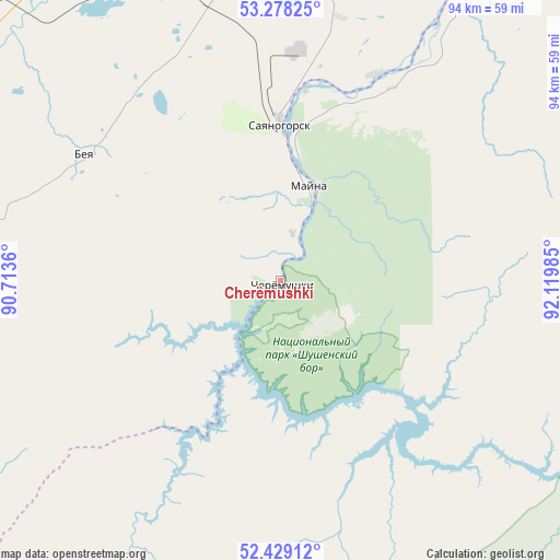 Cherëmushki on map