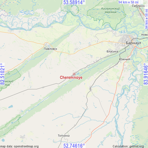 Cheremnoye on map