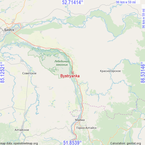 Bystryanka on map