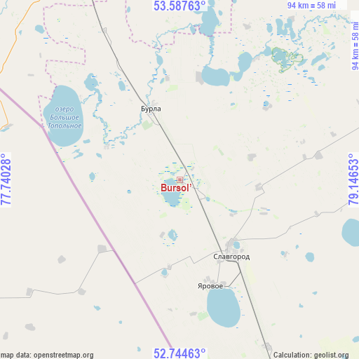 Bursol’ on map