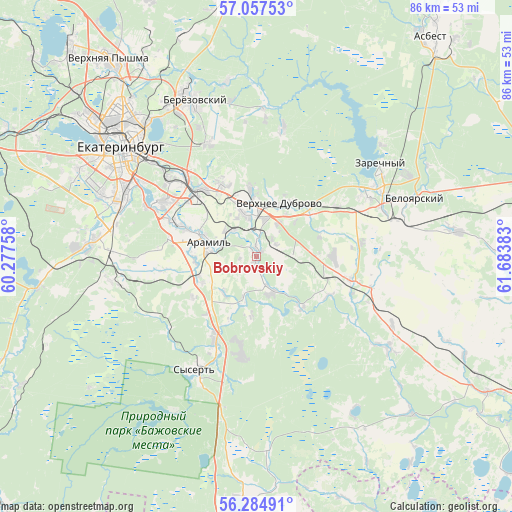 Bobrovskiy on map