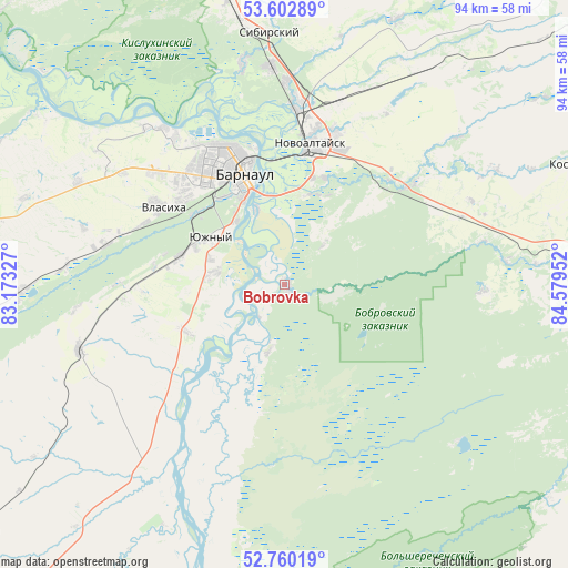 Bobrovka on map