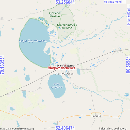 Blagoveshchenka on map