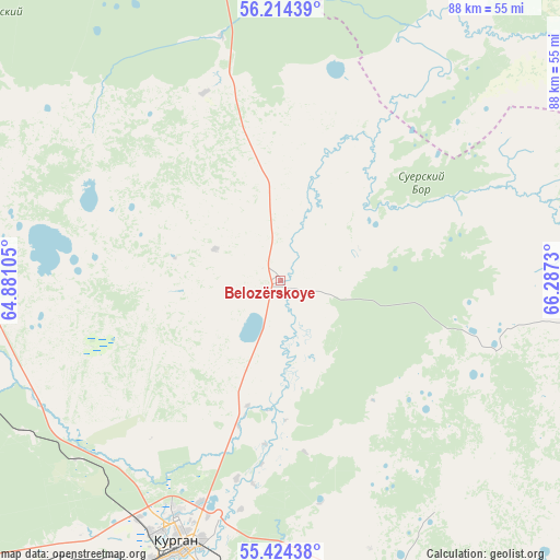 Belozërskoye on map
