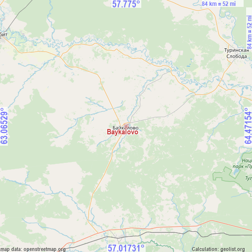 Baykalovo on map