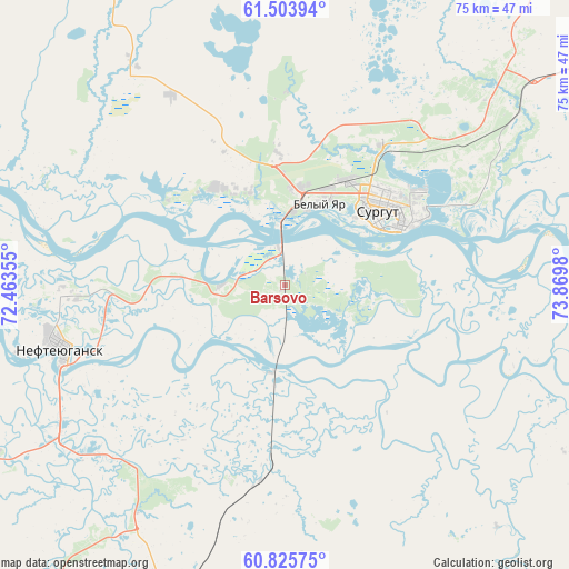 Barsovo on map