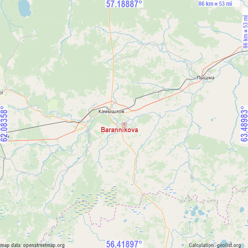 Barannikova on map