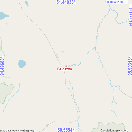 Balgazyn on map