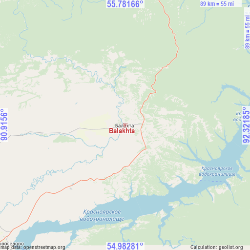 Balakhta on map