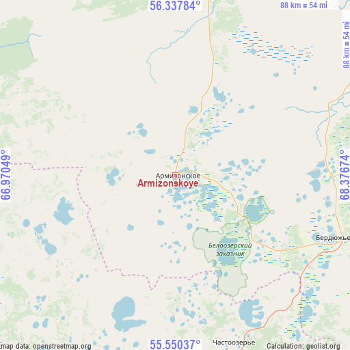 Armizonskoye on map