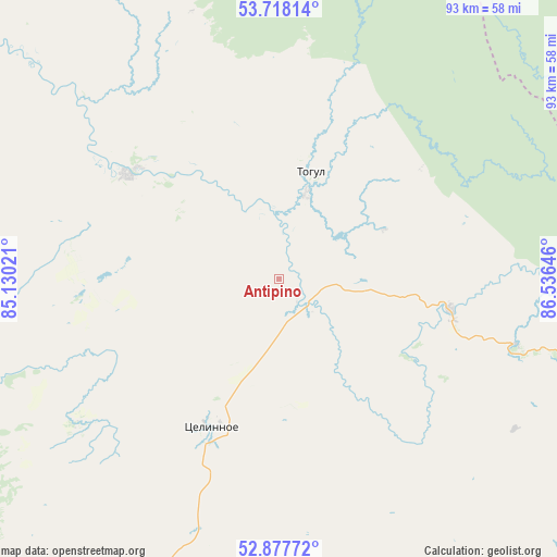 Antipino on map