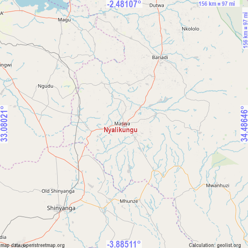 Nyalikungu on map