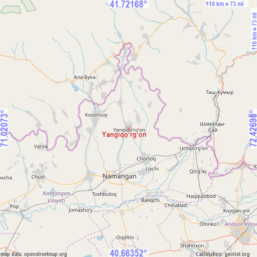 Yangiqo‘rg‘on on map