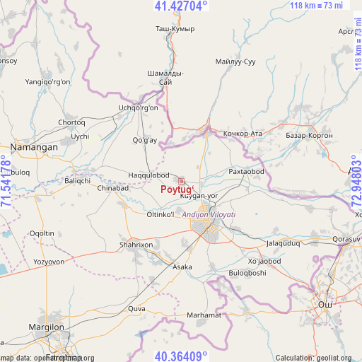 Poytug‘ on map