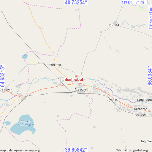 Beshrabot on map
