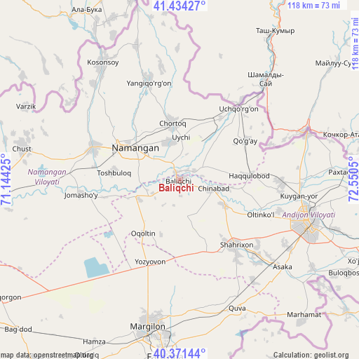 Baliqchi on map