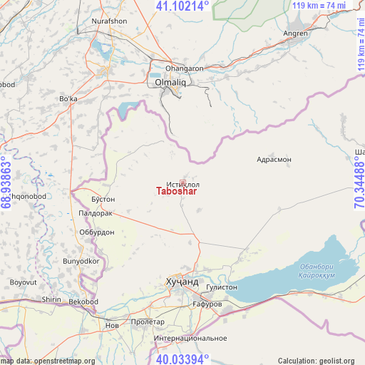 Taboshar on map