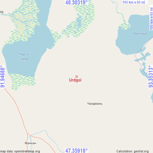 Urdgol on map