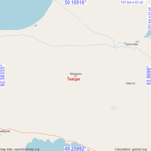 Tsalgar on map