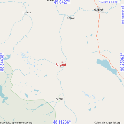 Buyant on map
