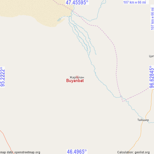 Buyanbat on map