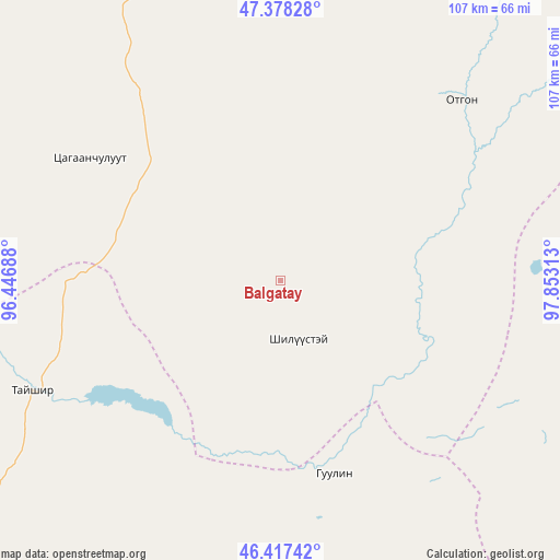 Balgatay on map