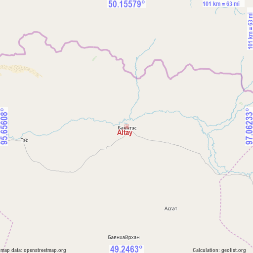 Altay on map