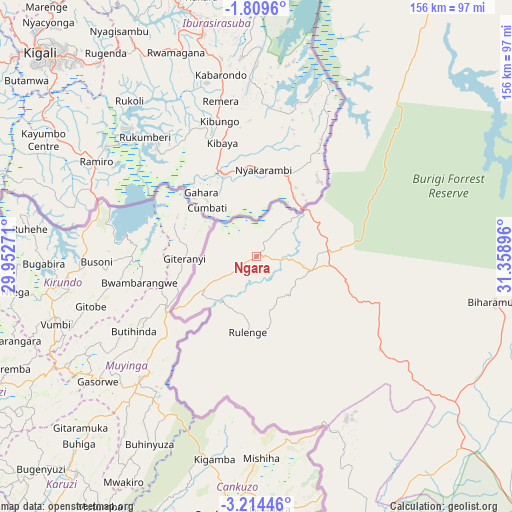 Ngara on map