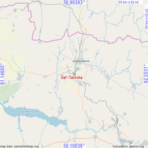 Ūst’-Talovka on map