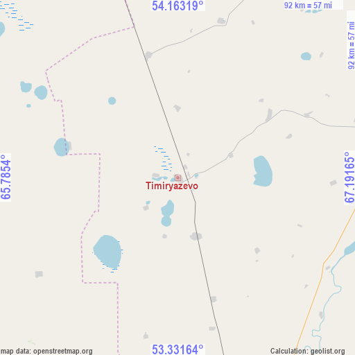 Timiryazevo on map