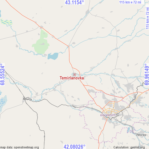 Temirlanovka on map