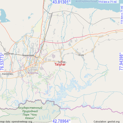 Talghar on map