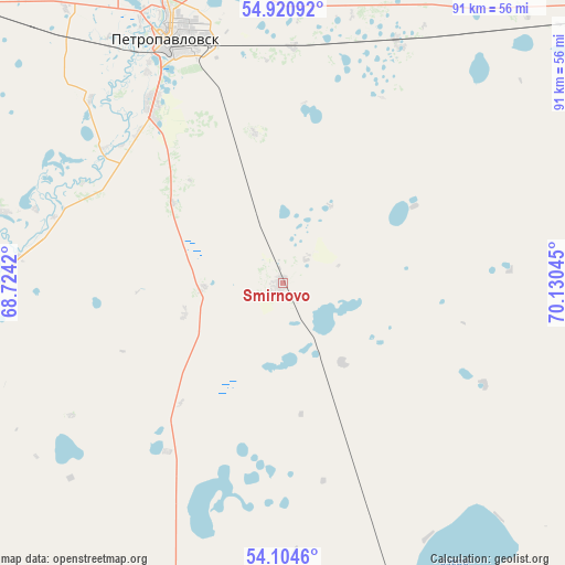 Smirnovo on map