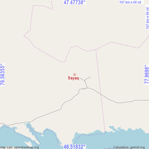 Sayaq on map