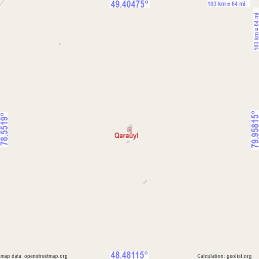 Qaraūyl on map