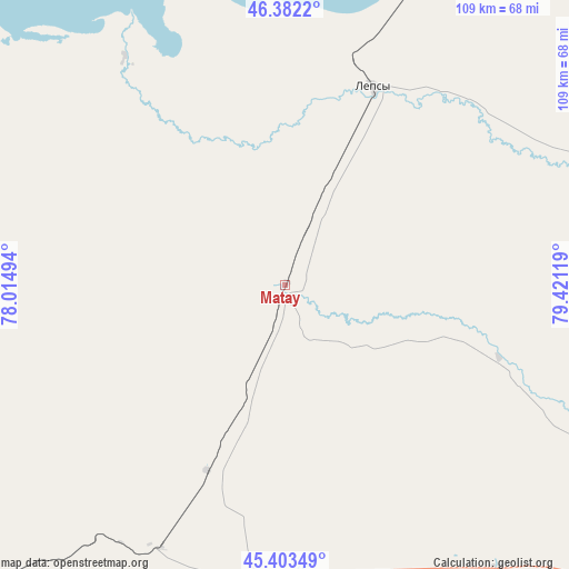 Matay on map