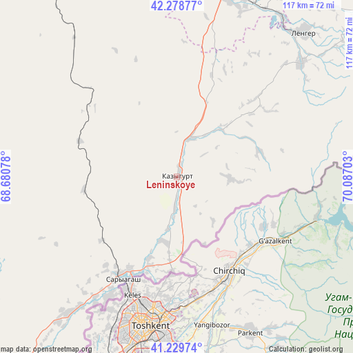 Leninskoye on map