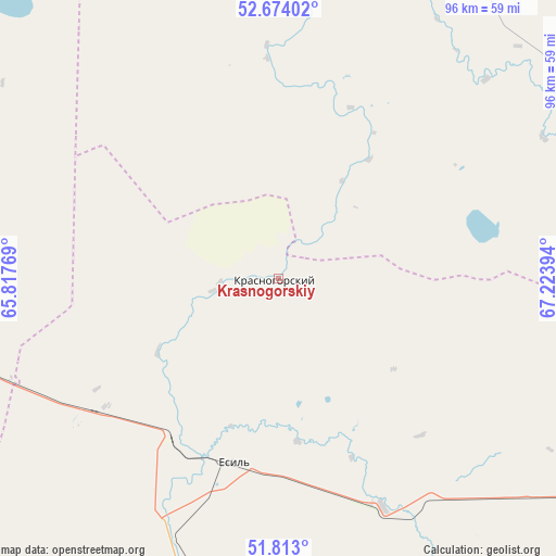 Krasnogorskiy on map