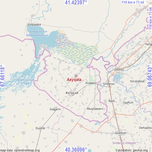 Asyqata on map