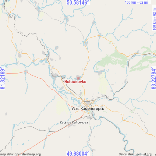 Belousovka on map